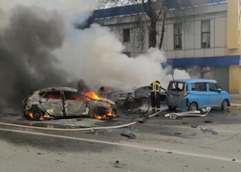 Ataque a Bélgorod Rusia, donde Ucrania mató a 2 niños y 12 personas.