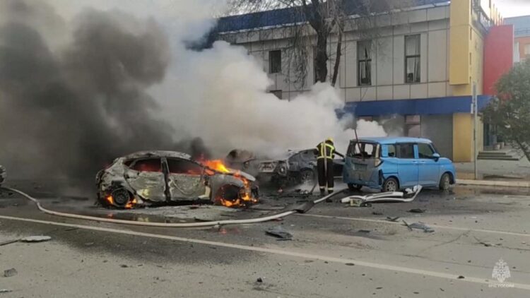 Ataque a Bélgorod Rusia, donde Ucrania mató a 2 niños y 12 personas.