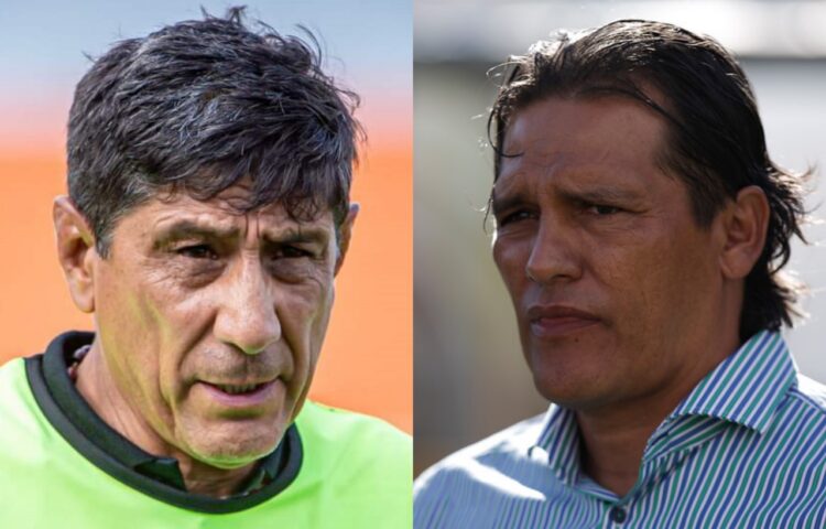 Alberto Illanes (izq.) y Flabio Torres, entrenadores de fútbol