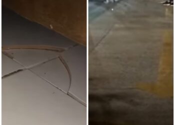 Algunos inmuebles y el piso de algunas calles presentaron rajaduras luego del sismo.