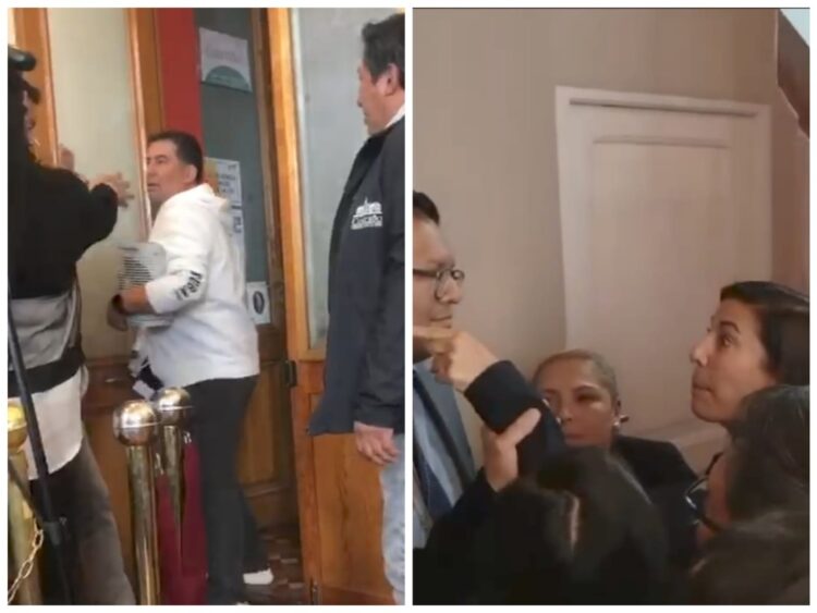 Una gresca ocurrió ayer en el Concejo de La Paz entre funcionarios y la concejala Roxana Pérez del Castillo.