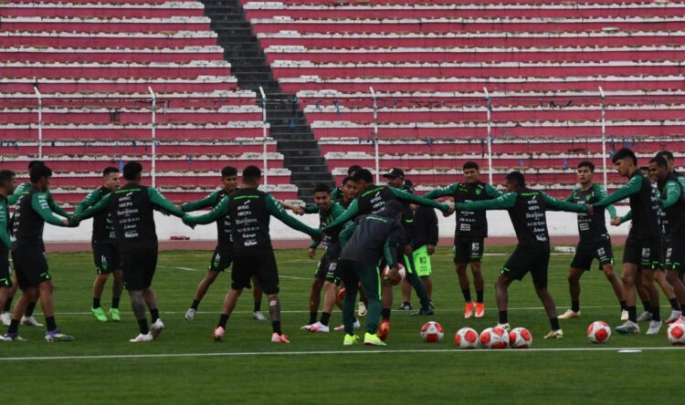 El entrenamiento de la selección boliviana