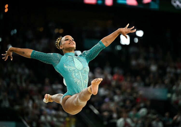 La gimnasta brasileña Rebeca Andrade.