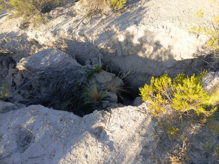 Hace cuatro años aparecieron grietas en la tierra en Ch'iscalli, Oruro.