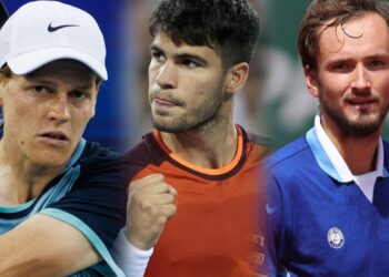 Sinner, Alcaraz y Medvedev, candidatos a un lugar en la final del Abierto de EEUU