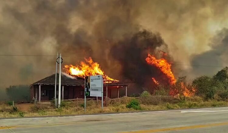 El fuego avanza en Roboré, empieza la evacuación y hay viviendas afectadas
