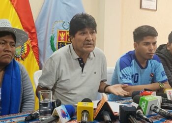 Evo Morales, en conferencia de prensa en Cochabamba,