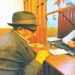 Un adulto mayor cobra su Renta Dignidad en un punto de pago de una entidad bancaria.