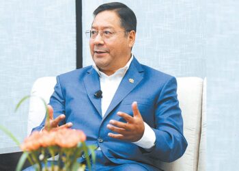 El presidente Luis Arce, en una anterior entrevista.