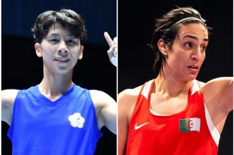 Las boxeadoras: la taiwanesa Lin Yu-ting y la argelina Imane Khelif