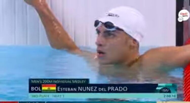 Captura de imagen de la participación del boliviano Esteban Núñez del Prado