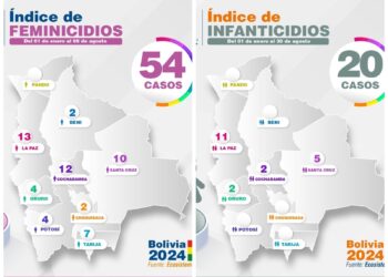 Entre el 1 de enero y el 7 de agosto se registraron 54 feminicidios y 20 infanticidios.