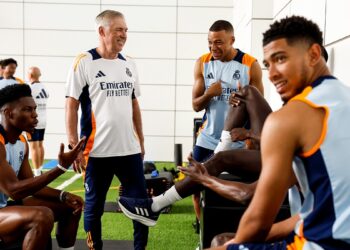 Mbappé entrena por primera vez con el Real Madrid
