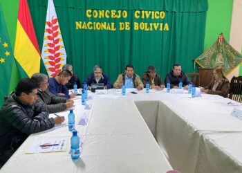 Cívicos se reúnen para analizar las preguntas del referéndum propuesto por Arce