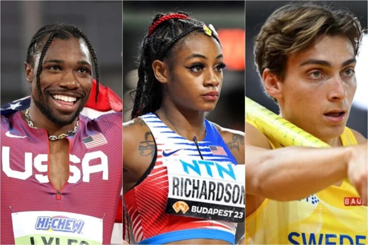 Los atletas: Noah Lyles, Sha'carri Richardson, Armand Duplantis