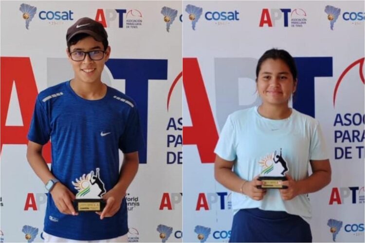 Los tenistas bolivianos Matías Rivero y María Sejas