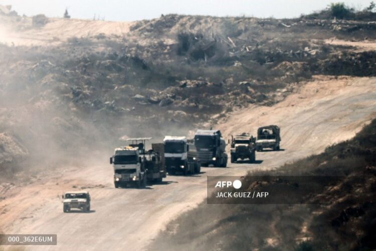 El convoy fue atacado al ingresar a Gaza