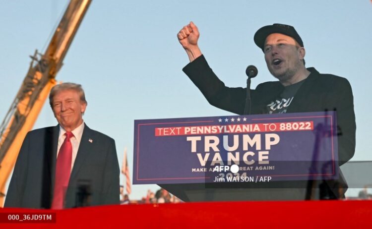Musk estuvo en un mitin apoyando a Trump