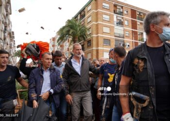 Insultaron y lanzaron barro a los reyes de España en Valencia