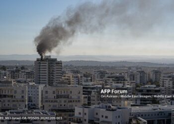 El dron explotó en la terraza de un edificio