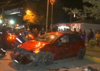 Así quedó el vehículo luego del accidente.