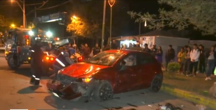 Así quedó el vehículo luego del accidente.