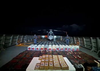 La droga decomisada en el Pacífico