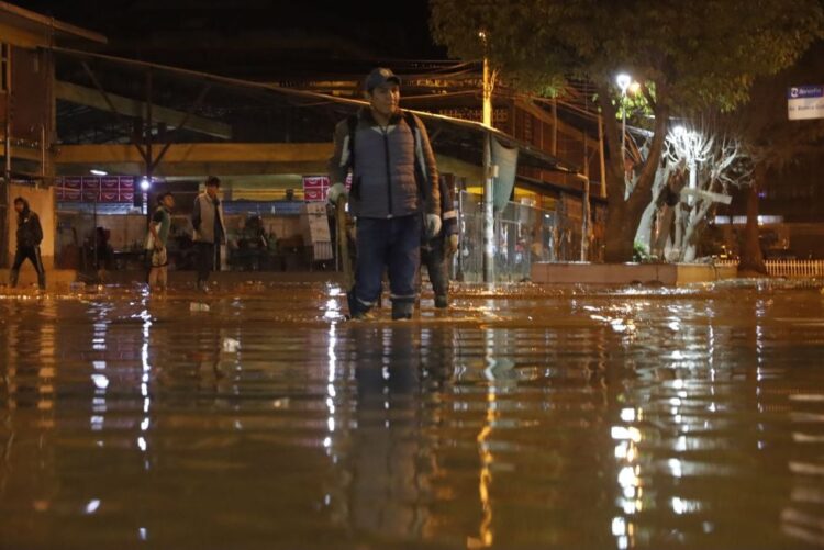 Inundaciones en el municipio de Colcapirhua, Cochabamba. Foto: APG