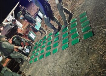 Parte de la droga encontrada en la aeronave