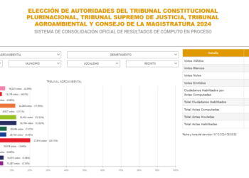 El cómputo a nivel nacional llega al 7,39% para el Agroambiental y de la Magistratura