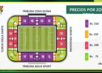 El viernes 8 y el martes 12 se venderán entradas para el Bolivia-Paraguay