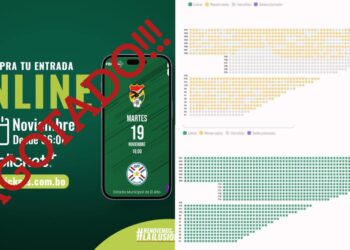Virtualmente agotadas, las entradas online para el Bolivia-Paraguay
