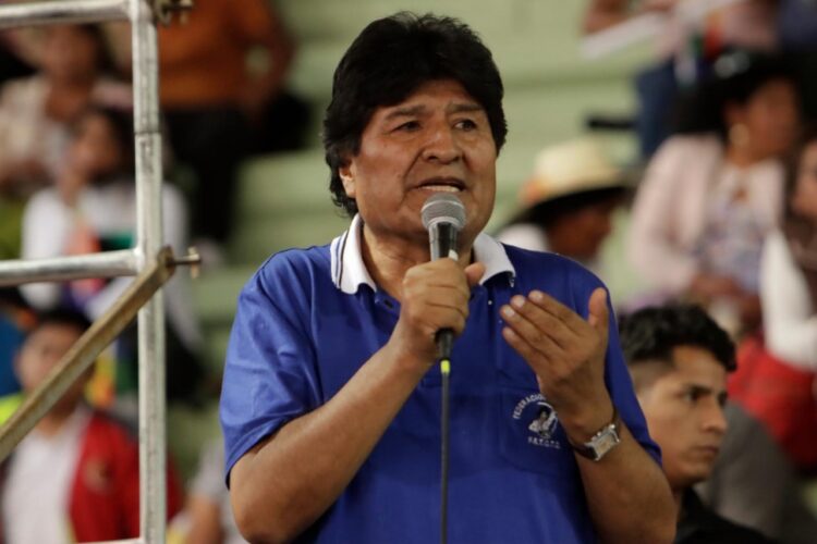 Evo Morales, en un encuentro con cocaleros en Cochabamba, el 18 de octubre.
