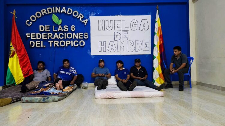 Evo Morales, el viernes, cuando instaló una huelga de hambre en la Seis Federaciones.