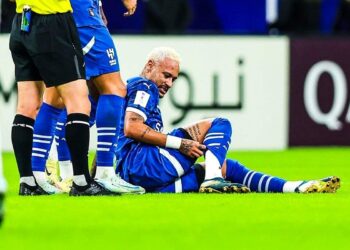 Neymar nuevamente lesionado