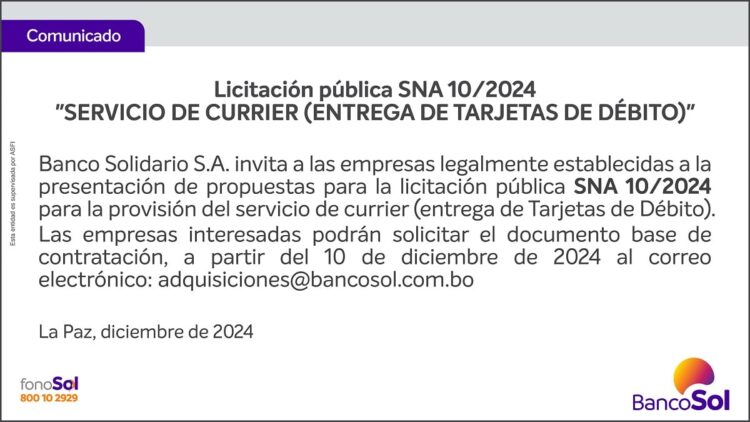 COMUNICADO