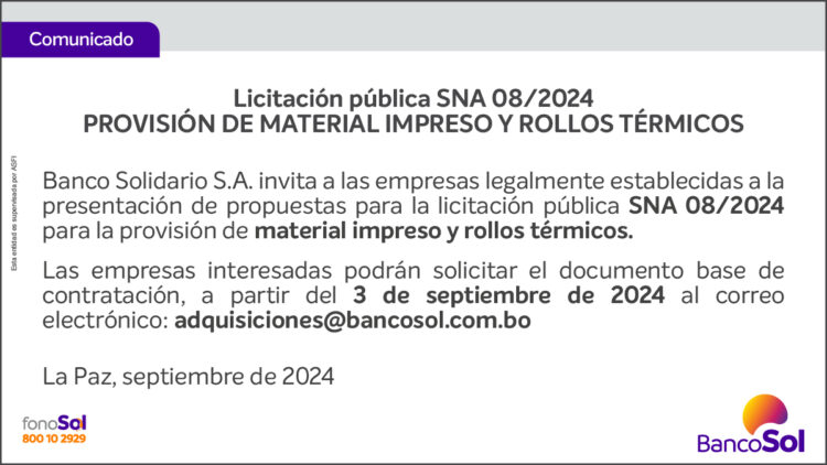 COMUNICADO