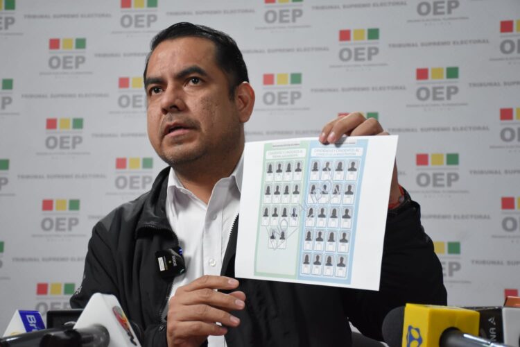 El vocal del TSE Francisco Vargas, en conferencia de prensa este miércoles.