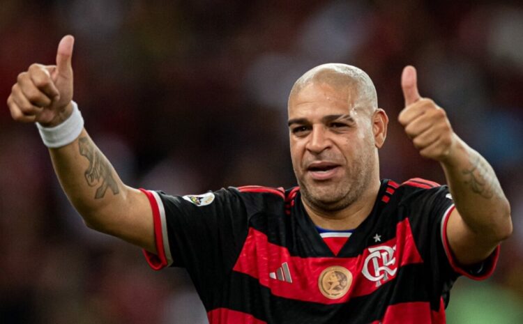 Flamengo homenajea al ‘Emperador’ Adriano en partido de despedida