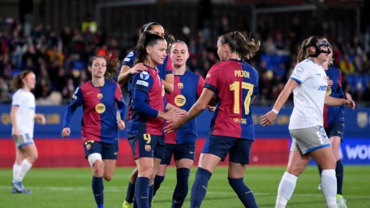 El Barcelona aplasta al St Poelten en la Liga de Campeones femenina