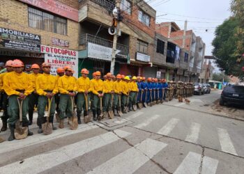 Arce instruye la movilización de las FFAA para limpiar lodo en Colcapirhua