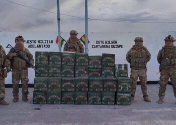 Operativo logra la incautación de 38 cajas de aceite de contrabando en La Paz
