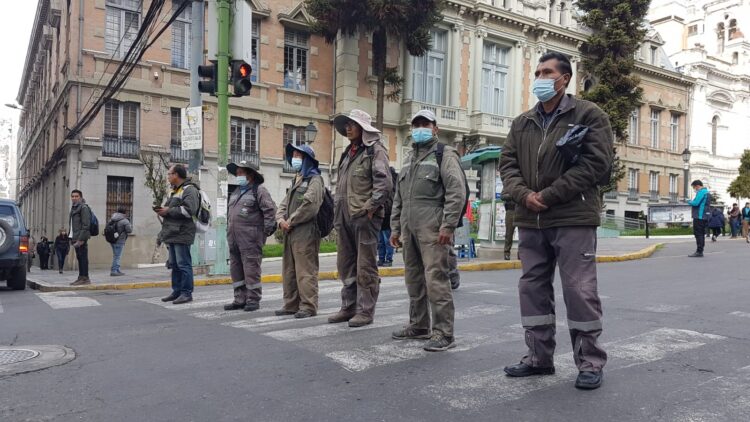Trabajadores de Emaverde piden hablar con el alcalde. Foto: Pedro Luna