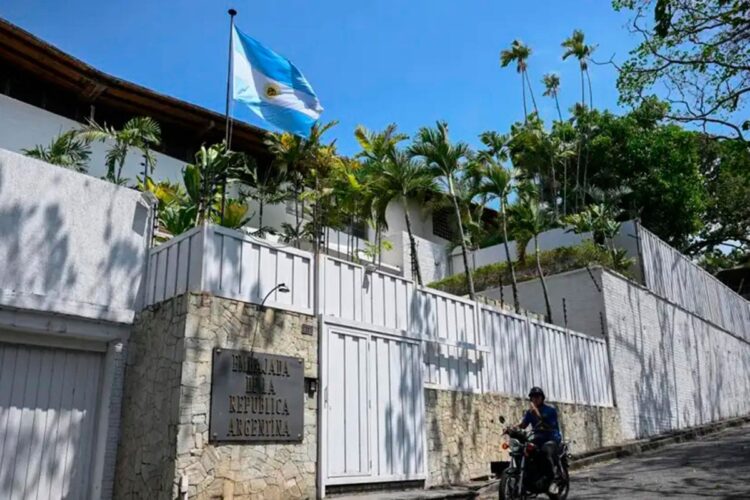 La embajada argentina en Caracas