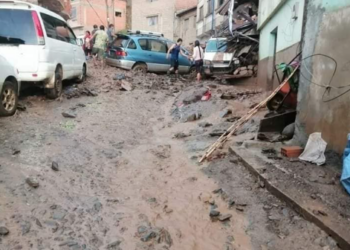 Una mazamorra se desliza en La Asunta y arrasa con casas y vehículos