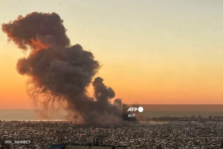 Bombardeo israelí en Beirut