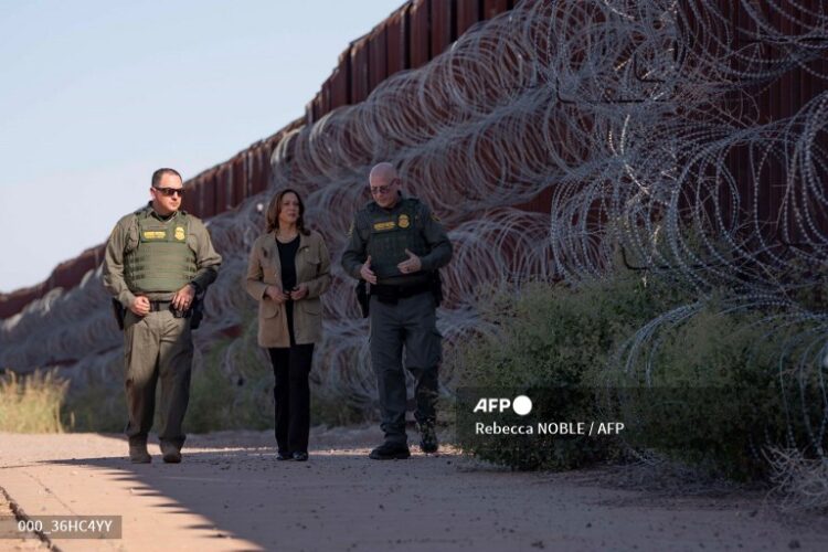 Kamala Harris visitó la frontera con México