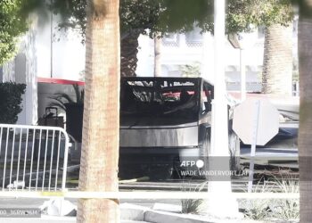 La Cybertruck quedó destruida