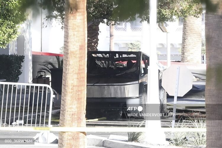 La Cybertruck quedó destruida
