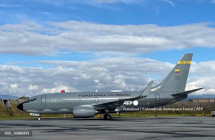 Colombia envió un avión a Estados Unidos